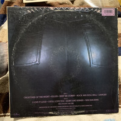KISS Creatures of the Night Non Make- Up Alternate Cover LP Vinyl