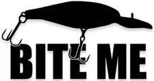 BITE ME FISHING Sportsman Car Window Vinyl Decal Boat Fish On Sticker