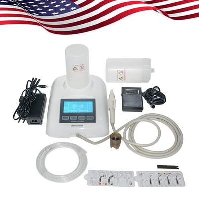 LCD Dental Piezo Ultrasonic Scaler Self Contained Water Bottles Working Tip USA