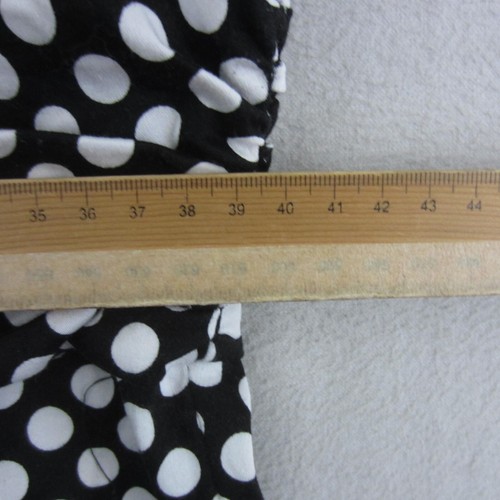 Events Dress Womens 14 Black White Polka Dots Fit Flared Sleeveless Work Event - Picture 12 of 15