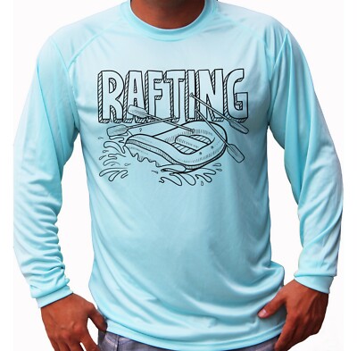 Rafting River Boat Long Sleeve UPF 30 T-Shirt Sport Vacation Sun UV Protection 
