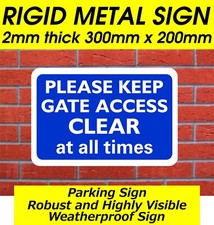 PLEASE KEEP  GATE ACCESS CLEAR  AT ALL TIMES SIGN HOLED 4 CORNERS