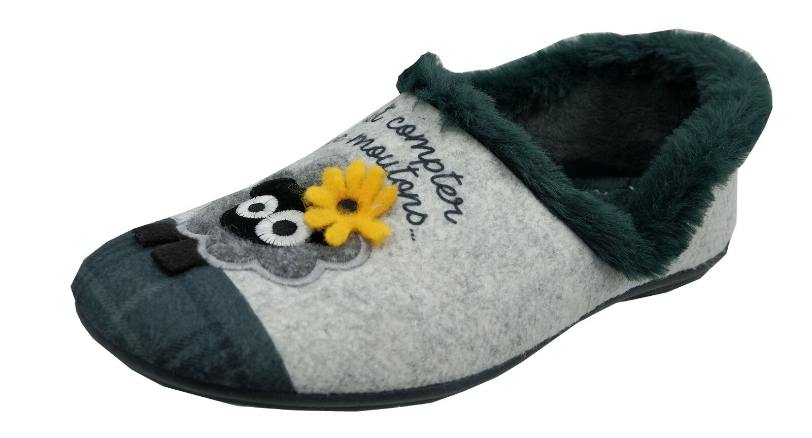 Garzón Zapatillas Cerrados Para Mujer De Andar Por Casa Gris/Verde Ref.5369.279