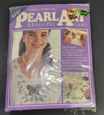 New Old Stock Vintage Distlefink Designs Pearl Art Craft Kit Butterfly #33808
