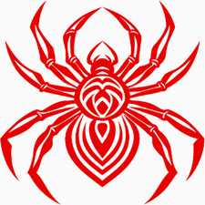 30 Custom Red Exotic Spider Personalized Address Labels