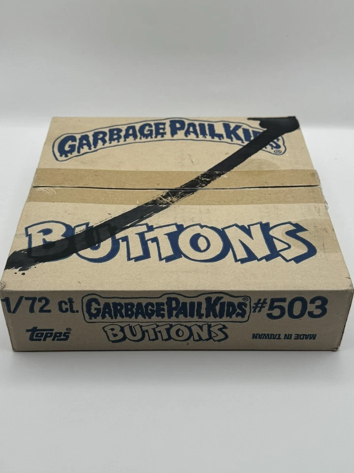 1986 Topps Garbage Pail Kids Buttons Box (72 CT) Factory Sealed - GPK - Image 3 of 4