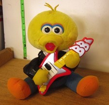 SESAME STREET plush interactive Rock  Roll Big Bird moving toy w/ guitar 2001
