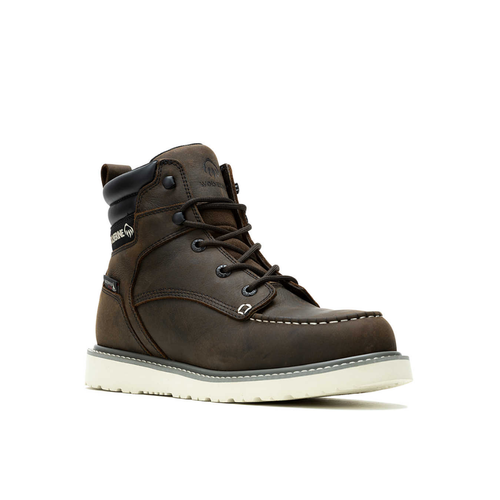 WOLVERINE W230041-EW - Cuña comercial para hombre 6"" WP (extra ancha) cuero marrón trabajo - Imagen 3 de 6