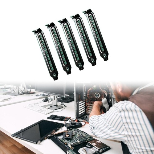 Black PCI Chassis Slot Covers Bracket with Screws, Dust Filter Blanking Plate - Afbeelding 2 van 8