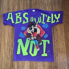 XL - Vtg 1996 Looney Tunes Taz ABSOLUTELY NOT 90s Single Stitch Freeze T-shirt