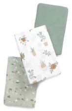 Nordstrom Assorted 3 Piece Fitted Crib Sheets Plant Print, Multicolor NWT