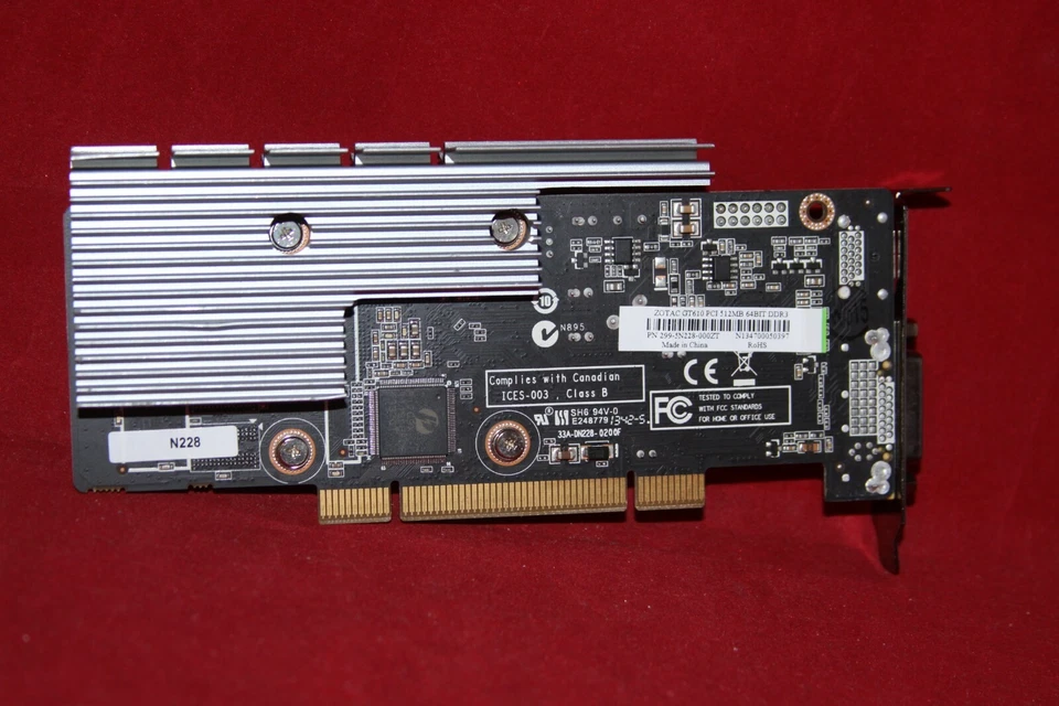 Low Profile, Zotac Nvidia GeForce GT 610 512MB, PCI Graphics Card - Image 2 of 4