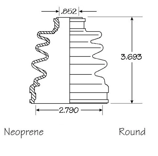 Juego de 2 Kit de arranque eje CV interior trasero exterior para Subaru B9 Tribeca 2006-2007 Foto 4 de 4