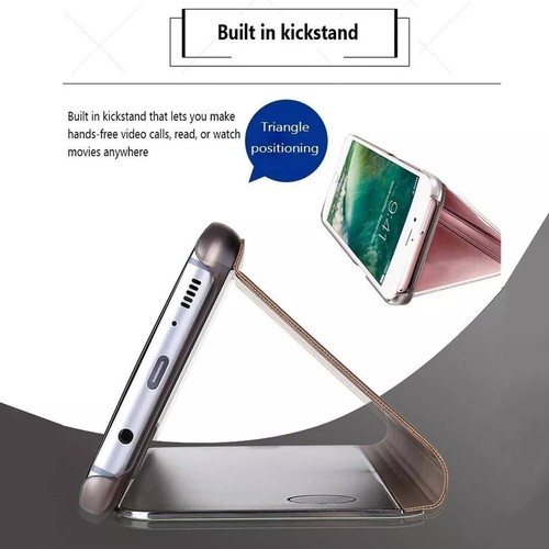 Case For Samsung Galaxy S10 Plus Mirror Flip Smart Clear View Book Stand Cover - Picture 11 of 17