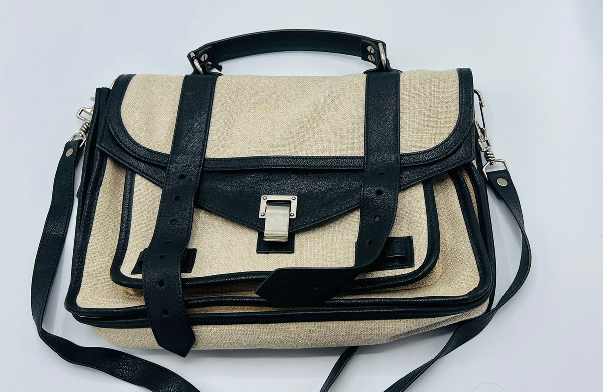 NWT PROENZA SCHOULER PS1 Medium Leather And Canvas Satchel Bag