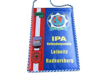 Polizei-Wimpel    IPA  Verbindungstelle  Leibnitz   ca 15x22  cm