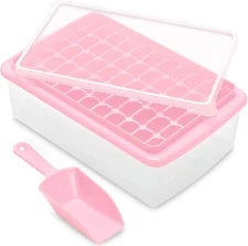 New ARTLEO Ice Cube Tray Bin Freezer Storage EasyRelease 55 Mini Nugget with Lid