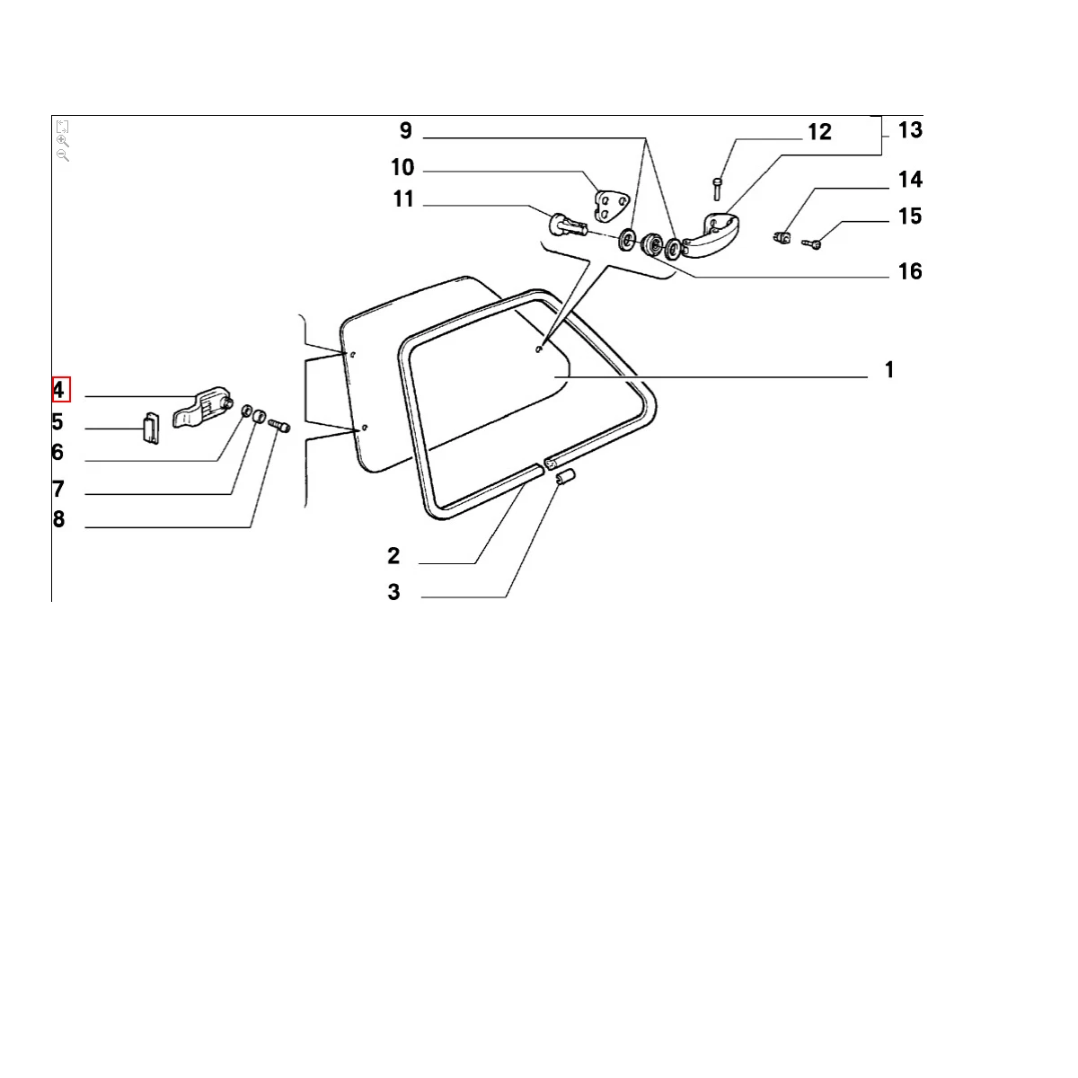 Bracket Window Rear Side Fiat 126 - One Original 4378829 | eBay