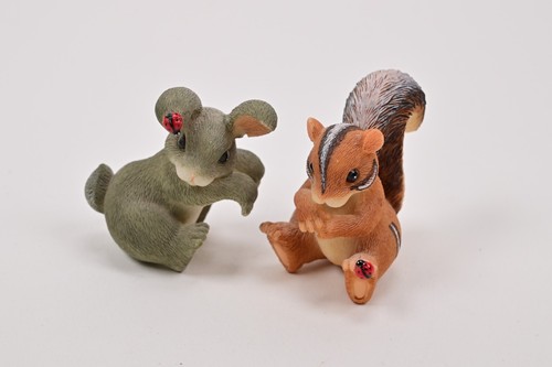 Charming Tails Spring Garden - Pot perches Squirrel And Mouse Binkey & Chauncey - Picture 4 of 6