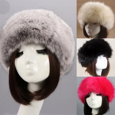 Fox Fur hat Cover Imitation Fur Autumn Warm Hat No Topless Plush Ring Decoration