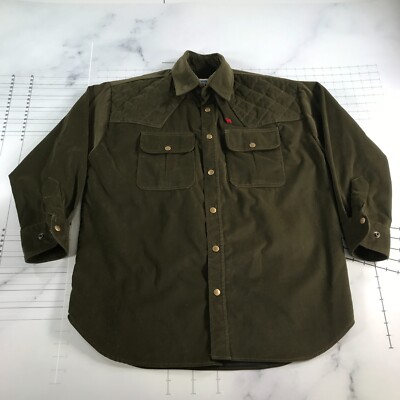Gary Nesse Hunting Jacket Mens Medium Soft Green Snap Front Shooting Montana