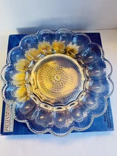Deviled Egg / Relish 11 inch Presentation Crystal Collection Indiana Glass w/Box