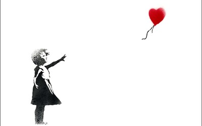 BANKSY GIRL WITH THE RED BALLOON POSTER PRINT A5, A4, A3, A2, A1
