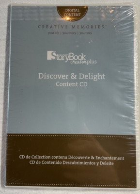 Creative Memories StoryBook Creator Plus   DISCOVER & DELIGHT  CONTENT CD NIP