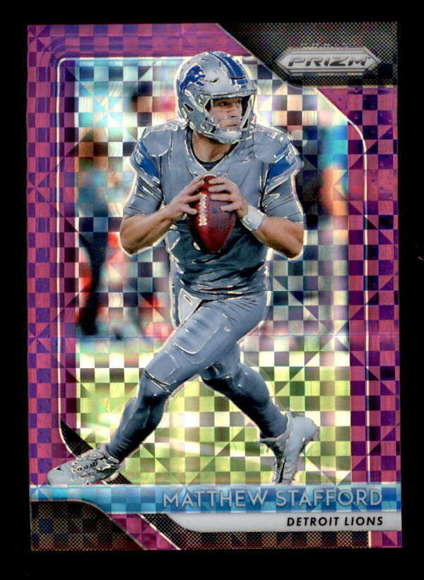 MATTHEW STAFFORD 2018 PANINI PRIZM #133 PURPLE POWER PRIZMS PARALLEL #/49 BF6594
