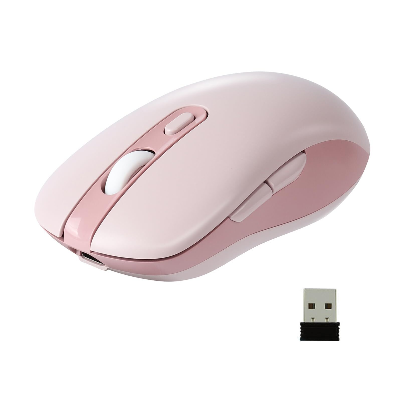 Dual Mode Rechargeable Wireless Mouse with Bluetooth and 2.4G Connectivity-image