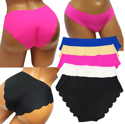  5er Pack  Slips Höschen Panties unsichtbar Wellenmuster Farben wie Bild S 34 36