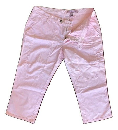 Bermuda da donna Jeckerson Pantaloni Casual Rosa Capri Trousers Cotone Size  31 | eBay