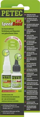 1x PETEC SPEEDBOND SET HOCHLEISTUNGSKLEBSTOFF & FILLER KUNSTSTOFF 93550