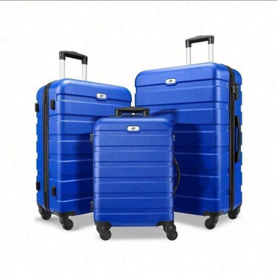 3 Piece Luggage Sets, ABS Hardside Spinner Suitcase With Wheels And TSA Lock