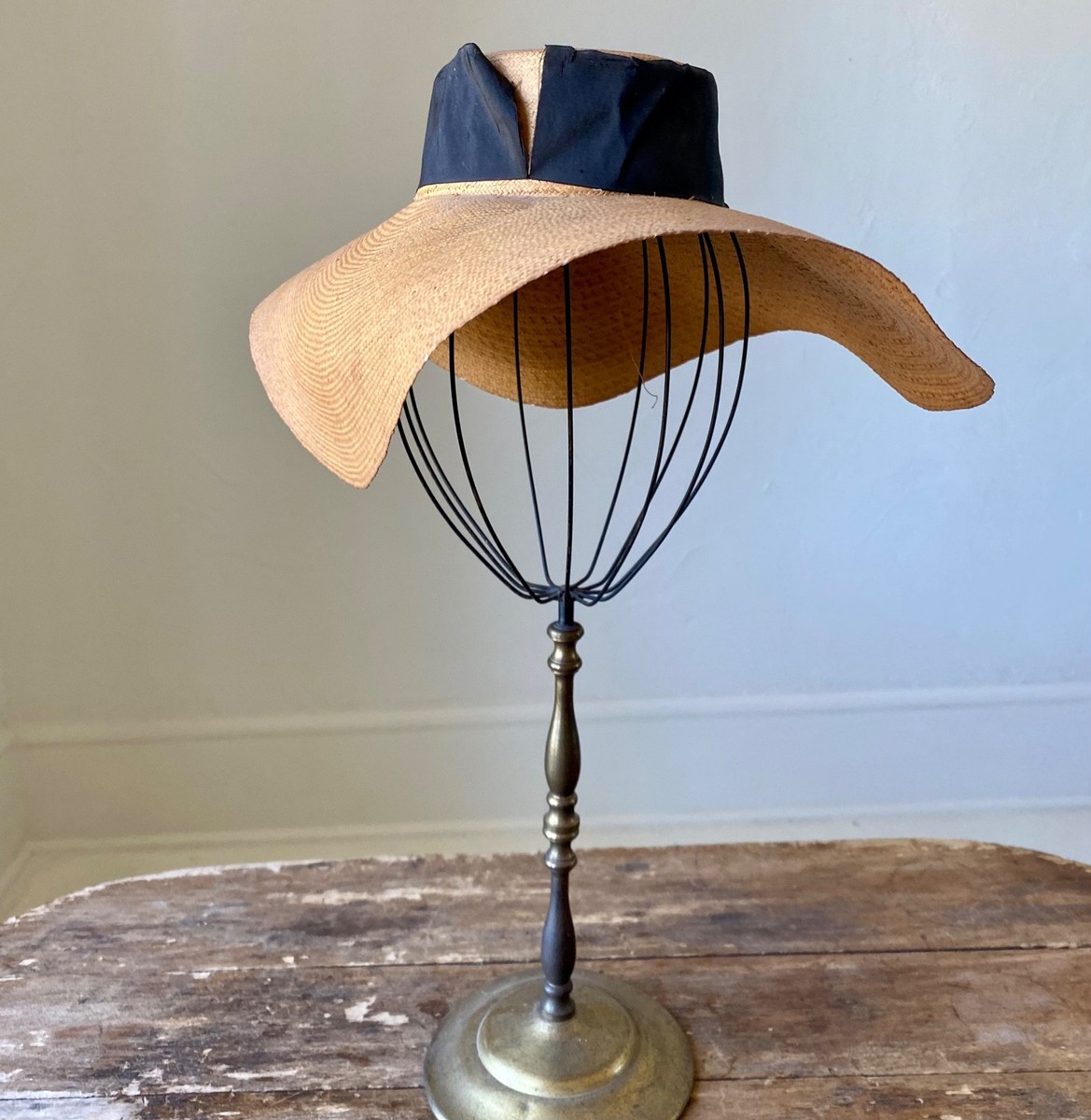 Vintage The Limited Italian Straw Sun Hat Garden Hat 1950 main image 2