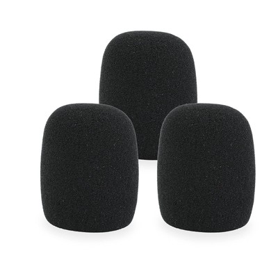 Shure SM57 Foam Windscreen 3-Pack - Black Noise-Cancellation Cover