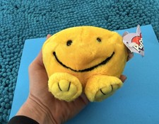 Vintage 1994 Swibco Puffkins HAPPY Stuffed Plush Yellow Smiley Face 6684 W/TAG