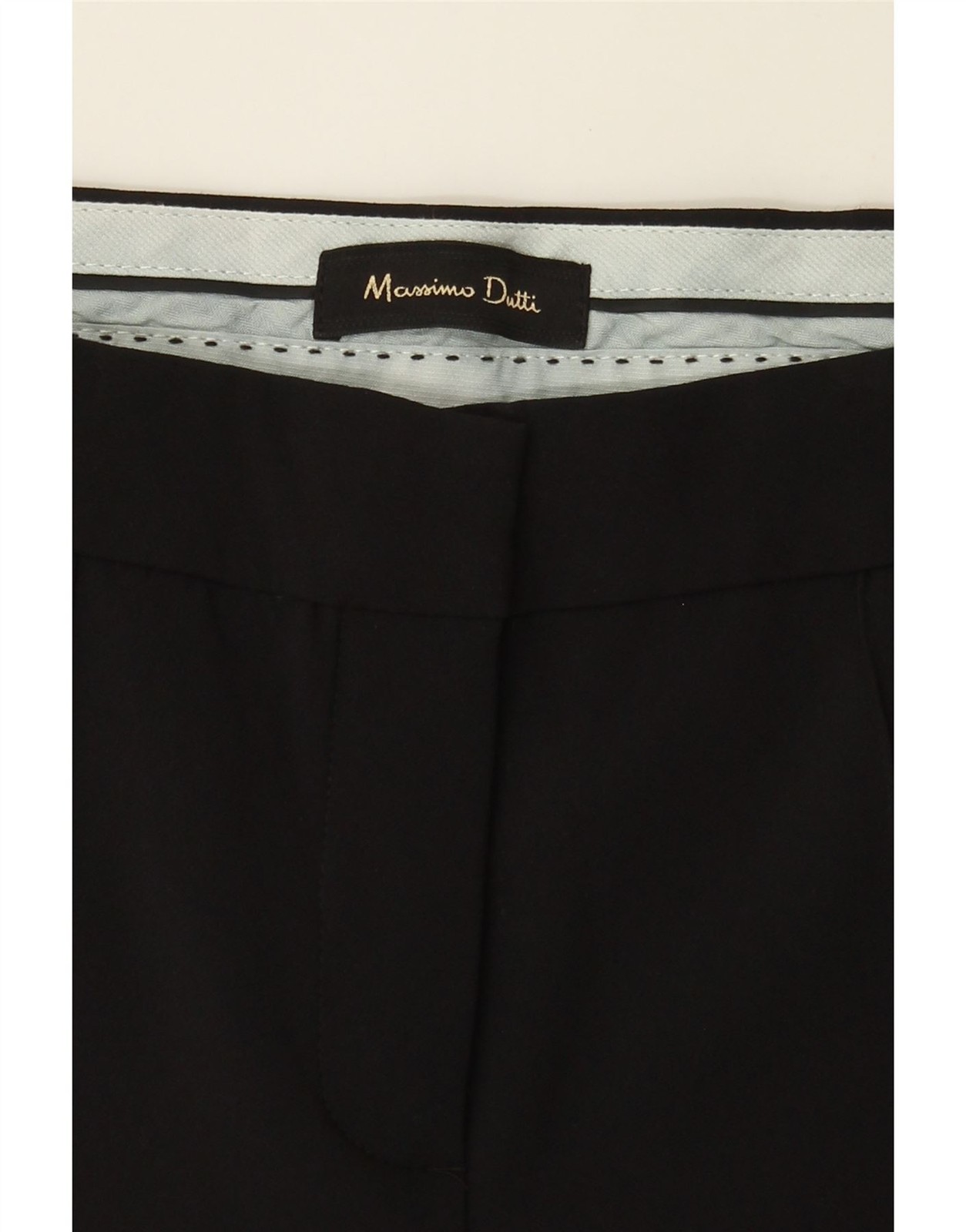 MASSIMO DUTTI Womens Slim Chino Trousers EU 38 Small W28 L26 Black Nylon BL19 thumbnail 4