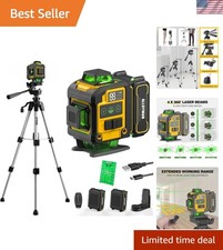 4D Green Line Laser Level Kit with Tripod, Ma...