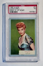 1961 A & BC  Lucille Ball # 63 WHO-Z-AT-STAR? **RARE**