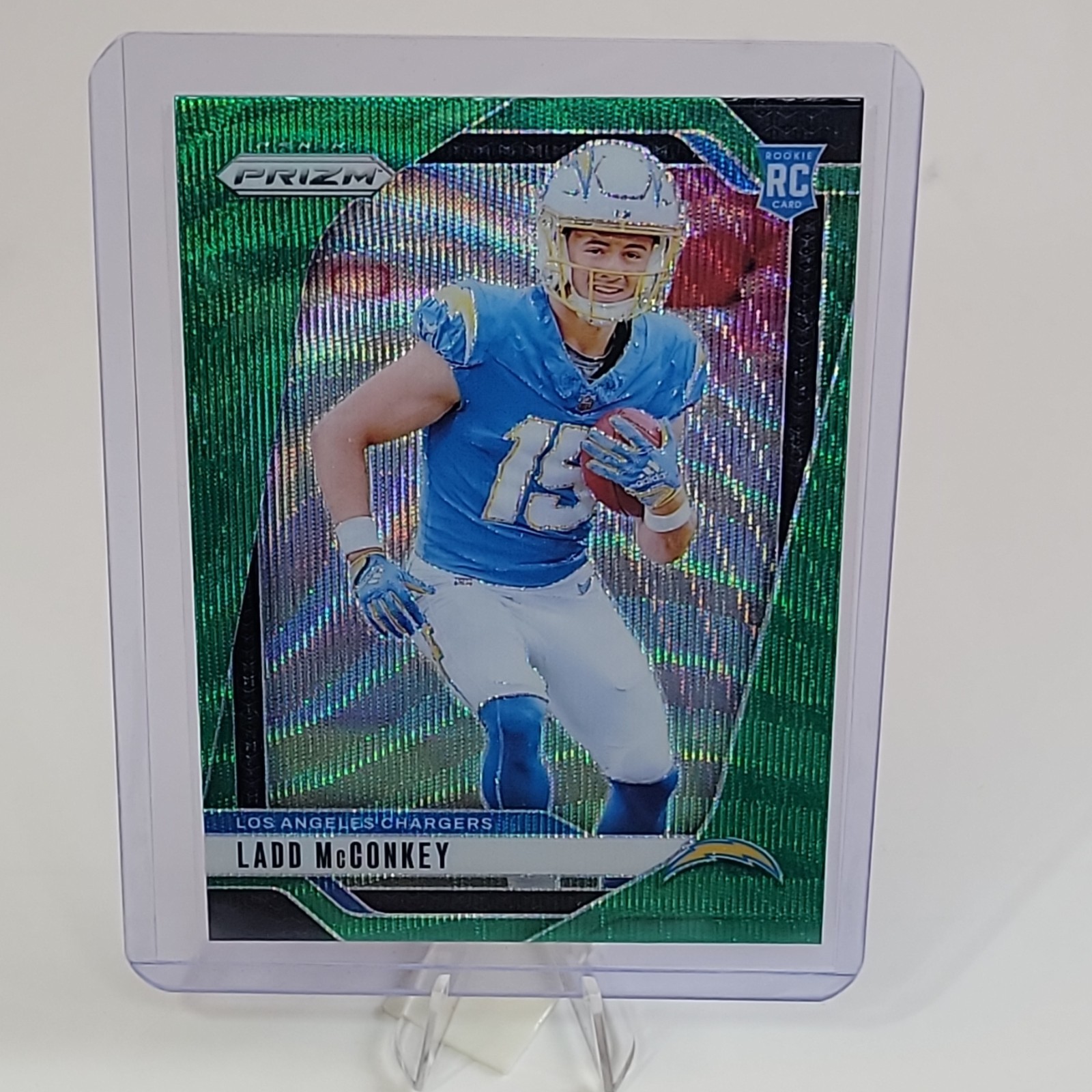 Panini 2024 Prizm Ladd McConkey #365 Rookie Green Prizm Chargers NFL Football