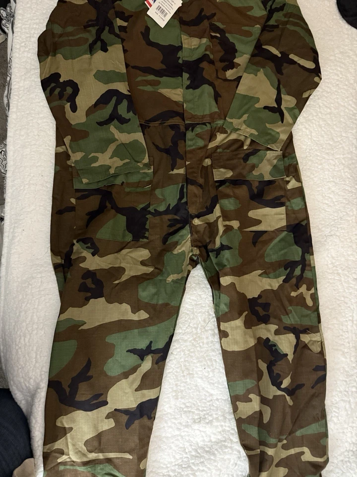 NWT Vintage Patriot industries Men’s XL Camo Coverall Long Sleeve-Made In USA - Image 2 of 4