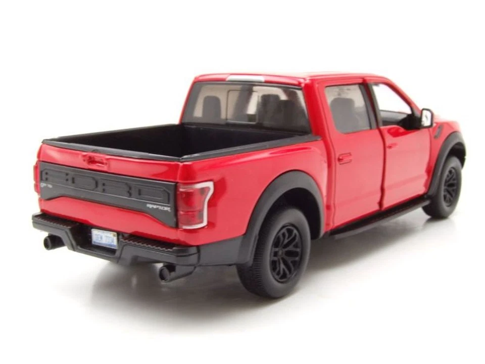 Ford F-150 Raptor Pick Up 2017 Rosso Modellino Auto 1:27 MotorMax - Immagine 2 di 4