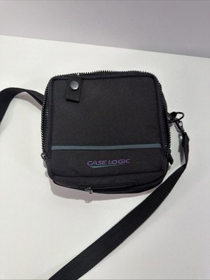 Vintage CASE LOGIC CD/ Walkman Discman Carrying Case Bag w/ Strap