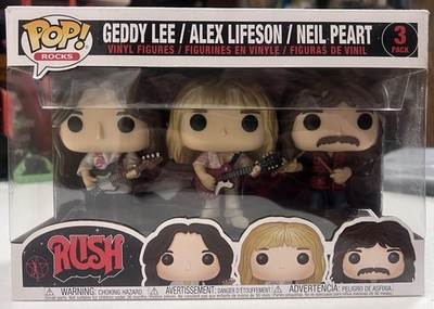 Funko Pop! Rocks Rush 3-Pack Geddy Lee, Alex Lifeson, Neil Peart Vaulted