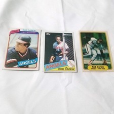 Rod Carew Vintage Baseball Card Lot Of 3 California Angels HOF MLB 