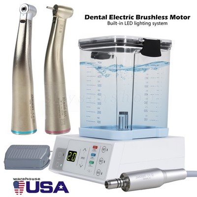 Dental Brushless LED Electric Micro Motor with Water/1:5/1:1 LED Handpiece USA