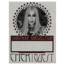Cher 2002 Living Proof Concert Tour Guest Backstage Pass