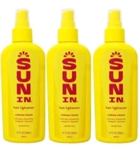 3X (3 Pack) Sun In Hair Lightener "Lemon Fresh" 4.7 Fl Oz Spray Bottle