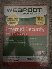 Webroot Secure Anywhere Internet Security 3 Device Software CD Windows IOS Mac 